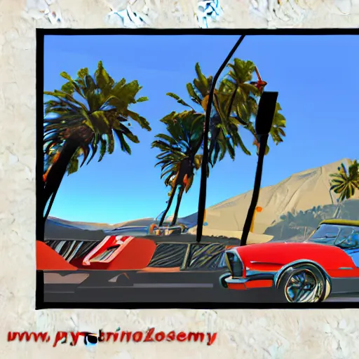 Image similar to gta 5 playthrough, stylized painting art