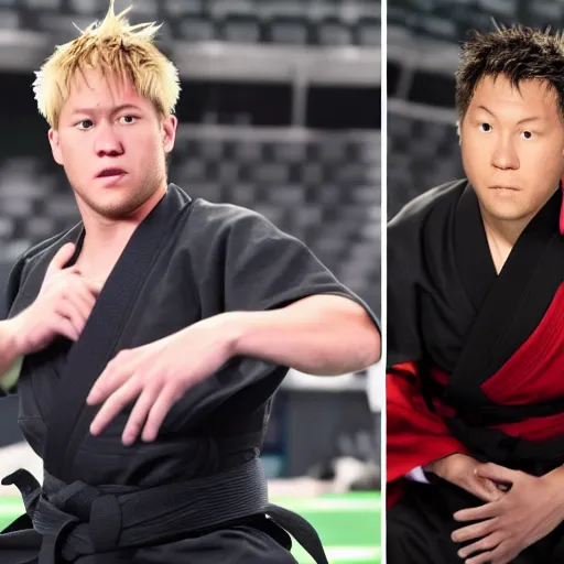 Image similar to Matthew Stafford as Yuji Itadori in Jujutsu Kaisen