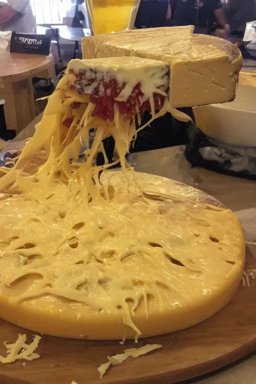 Image similar to a tornado of cheese