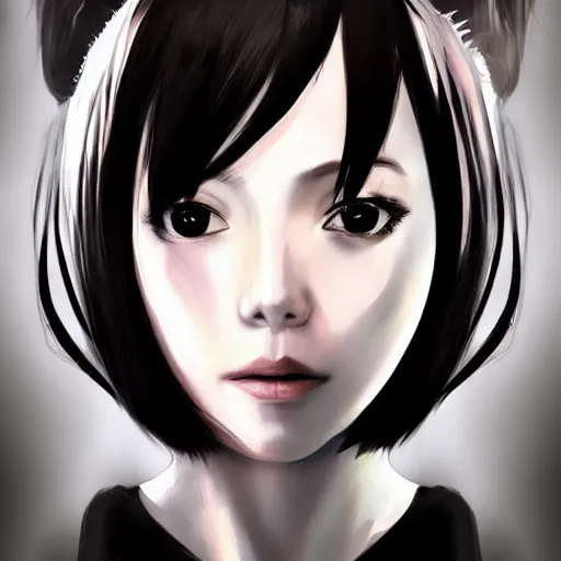 Image similar to heroine, beautiful, sui ishida with black hair, hyperrealistic, highly detailed, 8 k, a real photographic, digital art, character, realistic, full body portrait, artstation