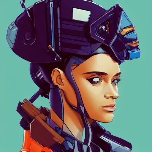 Image similar to a portrait of a stunning beautiful elite jessica jones gundam pilot, with an intricate, detailed, urban inspired hiphop afro futuristic helmet, vector behance hd jesper ejsing, rhads, makoto shinkai, lois van baarle, ilya kuvshinov, rossdraws, hd, 3 2 k, ilya kuvshinov, gustav klimt