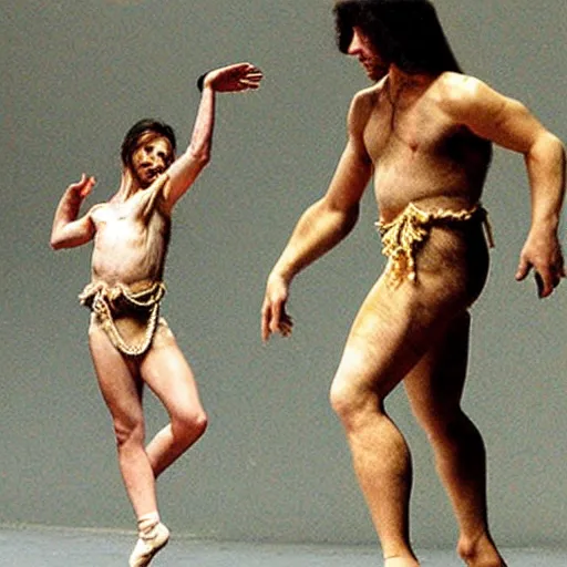 Image similar to neanderthal ballet meme