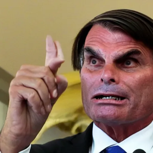 Image similar to bolsonaro handing a middle finger