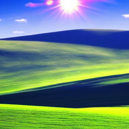 Image similar to windows XP bliss wallpaper