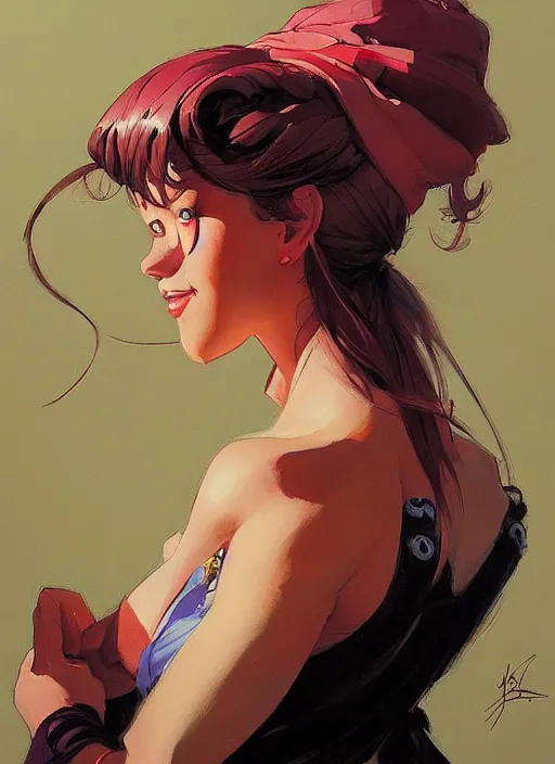 Image similar to a portrait of a pretty young lady by jesper ejsing