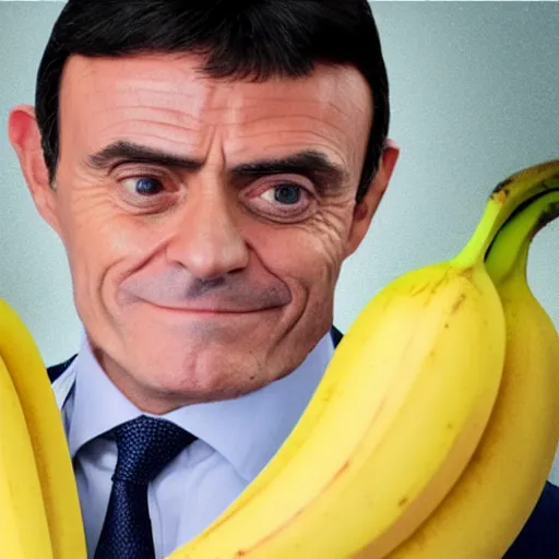 Image similar to Manuel Valls disguised in banana