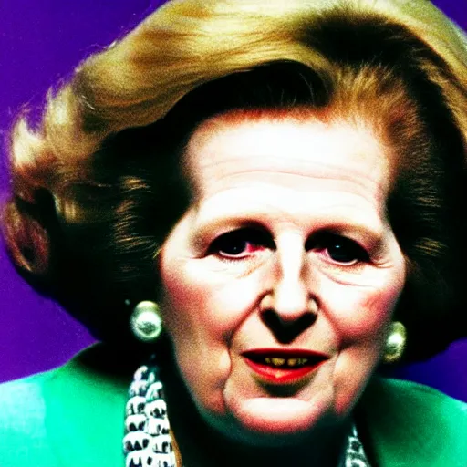 Prompt: margaret thatcher doing 8 0's style aerobics vhs quality