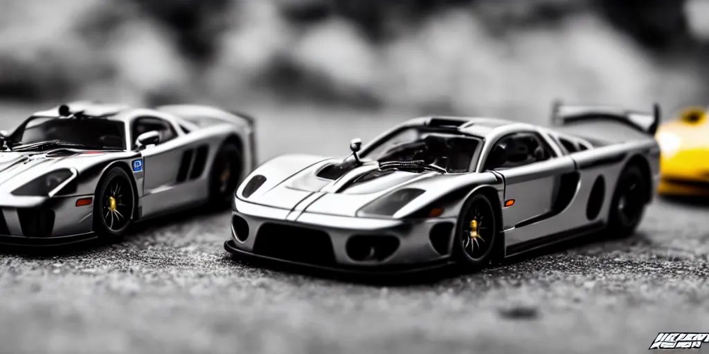 Image similar to Hot Wheels, saleen s7, supercar, cinematic, 8k, depth of field, bokeh.