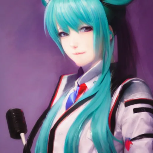 Image similar to Hatsune Miku by ruan Jia