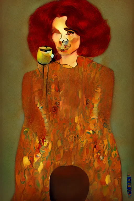 Prompt: Agent carter illustration concept art in the style of gustav klimt