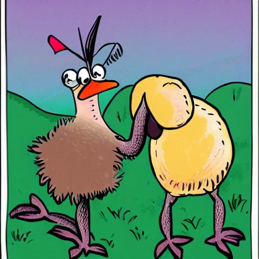 Prompt: cute cartoon illustration of a dodo bird