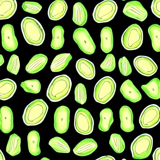 Prompt: “ avocado, repeating pattern, illustrative ”