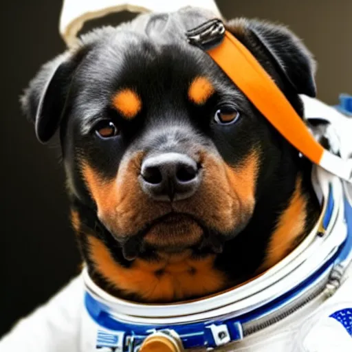 Prompt: astronaut rottweiler