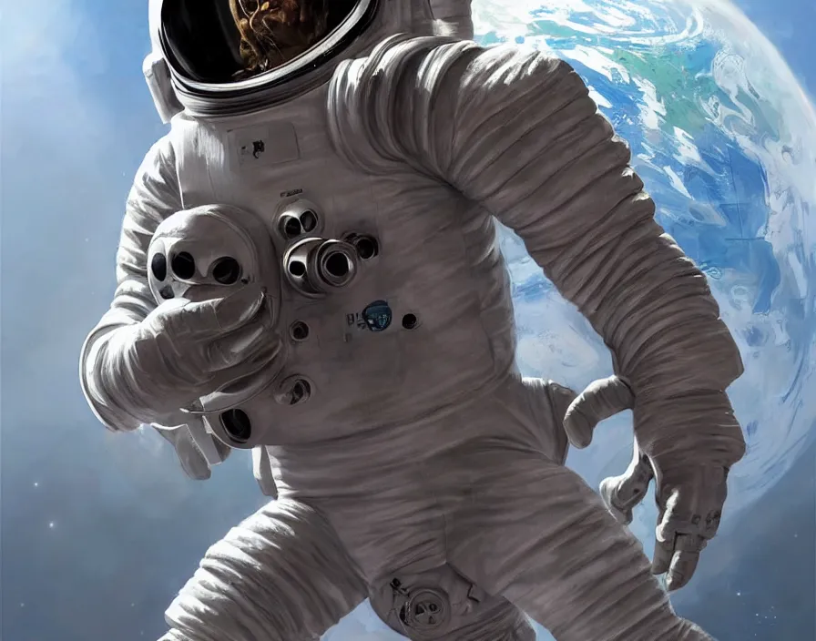 Prompt: keith morris in a spacesuit, concept art, artstation, extremely detailed!!!