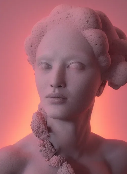 Image similar to a sponge sculpture of a goddess, 8 k, artwork by tooth wu and wlop and beeple and greg rutkowski, trending on artstation,