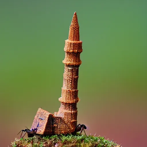 Image similar to tower from the perspective of an ant