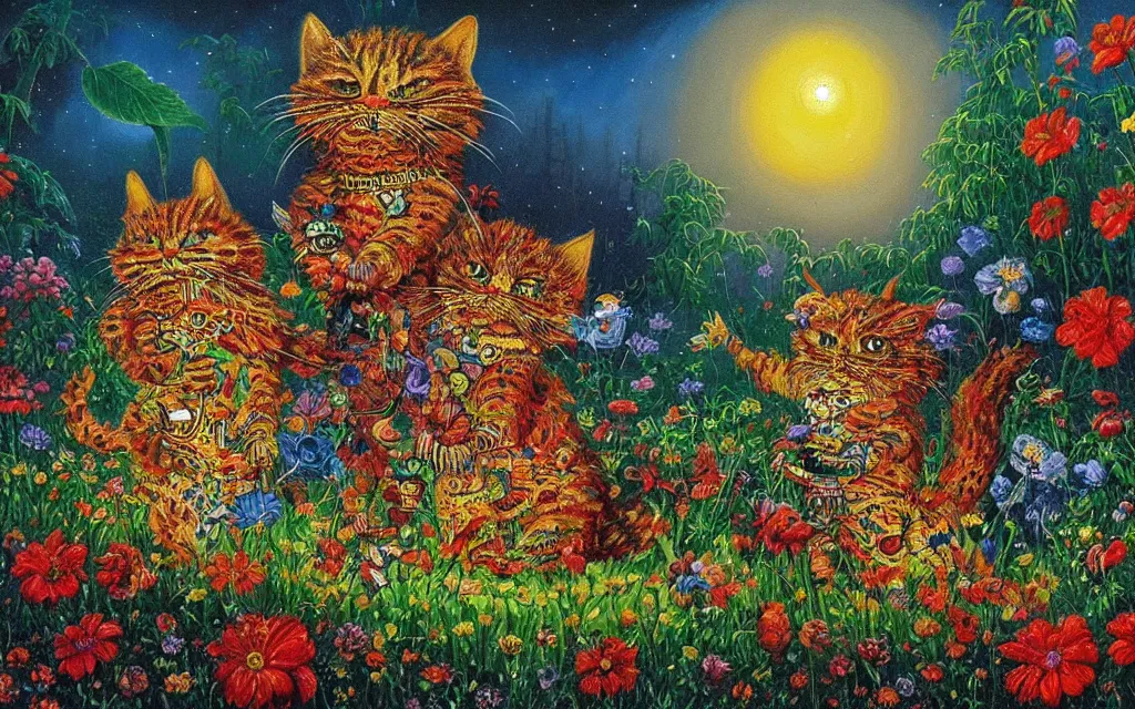 Image similar to a beautiful painting representative of the art style of tim white and louis wain