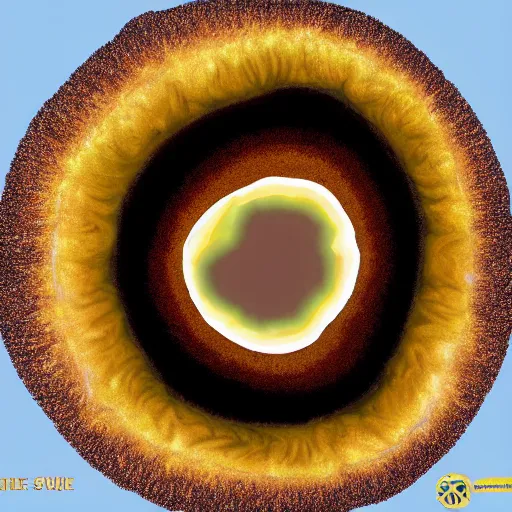 Image similar to the sun as a geode
