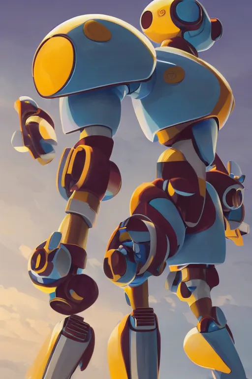 Image similar to metabots medabots medarotto medarot robot minimalist comics, behance hd by jesper ejsing, by rhads, makoto shinkai and lois van baarle, ilya kuvshinov, rossdraws global illumination ray tracing hdr radiating a glowing aura