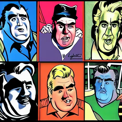 Prompt: john candy in the style of jack kirby