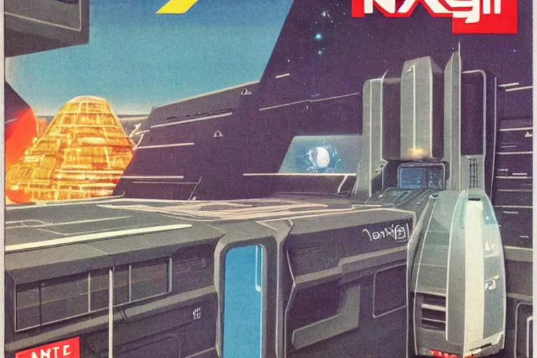 Prompt: 1 9 7 9 omni magazine cover of nakagin capsule tower by vincent di fate