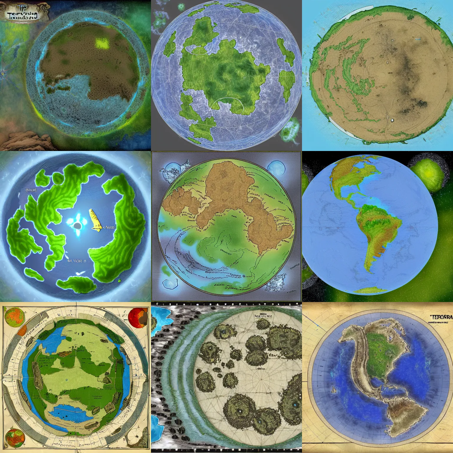 Prompt: map of a terraformed planet