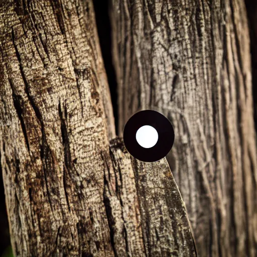 Image similar to office paperclip, paperclip, googly eyes, in the woods, photography, depth of field, 4 k resolution