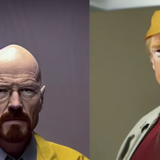 Image similar to walter white with donald trump