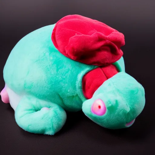 Image similar to blobfish beanie baby in mint condition with tag attached, 8 k photograph