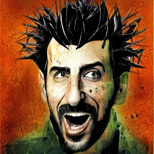 Image similar to Serj Tankian by Dave McKean