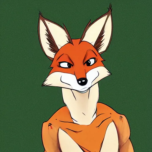 Image similar to an anthropomorphic fox deer hybrid, fursona!!!!! by don bluth, by kawacy, trending on artstation, full body