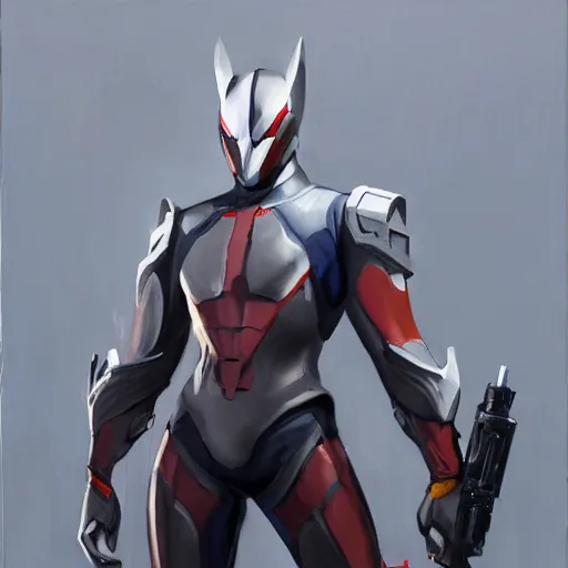 Image similar to greg manchess portrait painting of armored spiderman ultraman grey fox from metal gear cyborg gay japanese - american hybrid as overwatch character, medium shot, asymmetrical, profile picture, organic painting, sunny day, matte painting, bold shapes, hard edges, street art, trending on artstation, by huang guangjian and ail elvgren and sachin teng