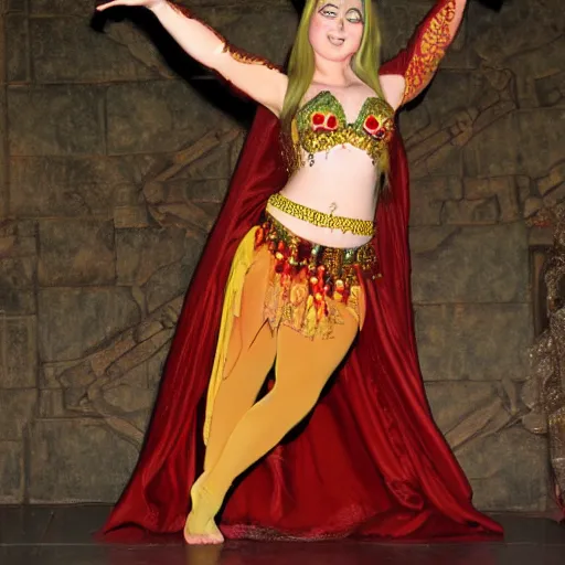 Image similar to fiona from shrek as a belly dancer