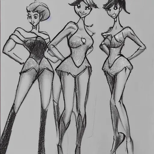 Image similar to milt kahl sketch of victoria justice with kim kardashian body as princess daisy from super mario bros