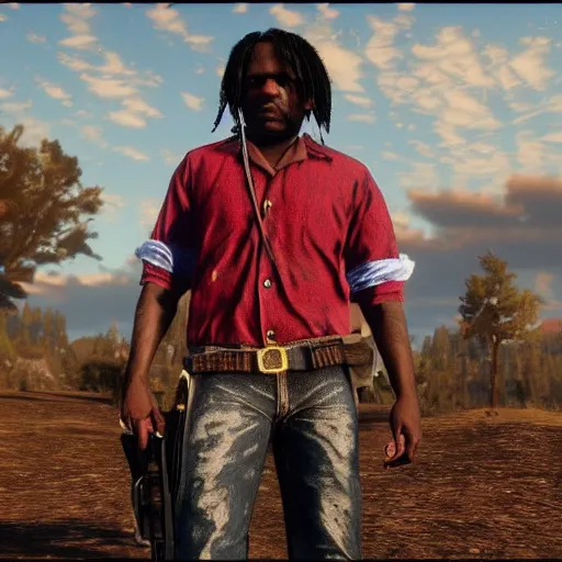 Image similar to Chief Keef in red dead redemption 2 4K quality