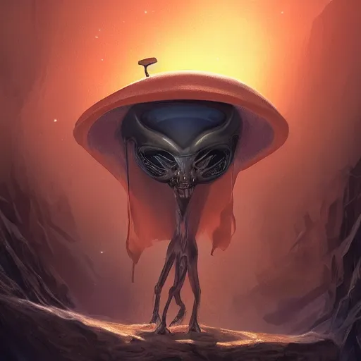 Prompt: Subterranean Homesick Alien, Digital Art, Trending on Artstation