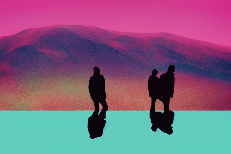 Prompt: new boards of canada album cover, film, gradient