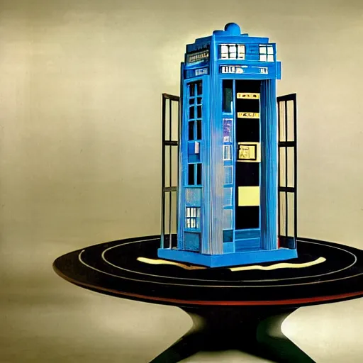 Prompt: Art Deco Tardis console, by buckminster fuller and syd mead, intricate contemporary architecture, photo journalism, photography, cinematic, national geographic photoshoot