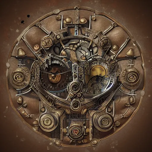 Prompt: 3d alpha of intricate steampunk designs, detailed textures, 3d textures