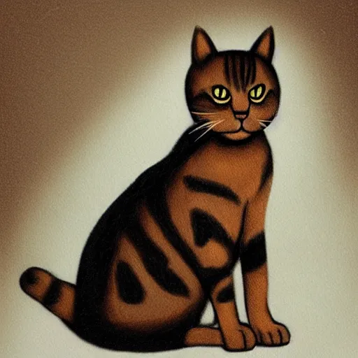 Image similar to a cat in the style of heraldo ortega