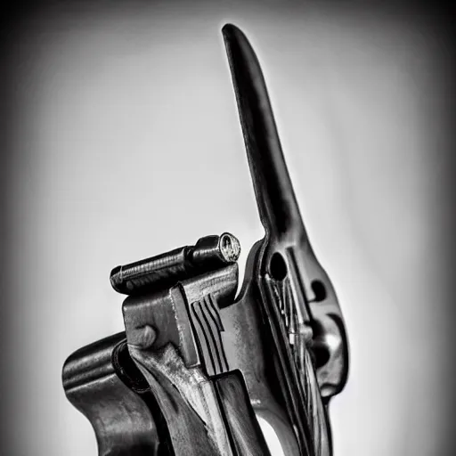 Image similar to eighteen barrel revolver, steel, photo, nikon, 3 0 mm