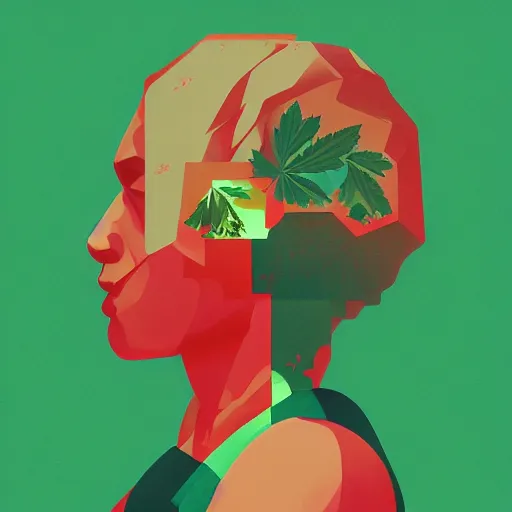Image similar to profile picture by sachin teng, miami, organic painting, marijuana smoke, matte, hiphop, hard edges, energetic, 3 d shapes, asymmetrical, smoke, green, masterpiece