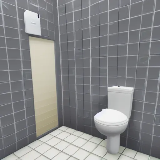 Prompt: playstation 1 abandoned bathroom with toilet, low poly graphics