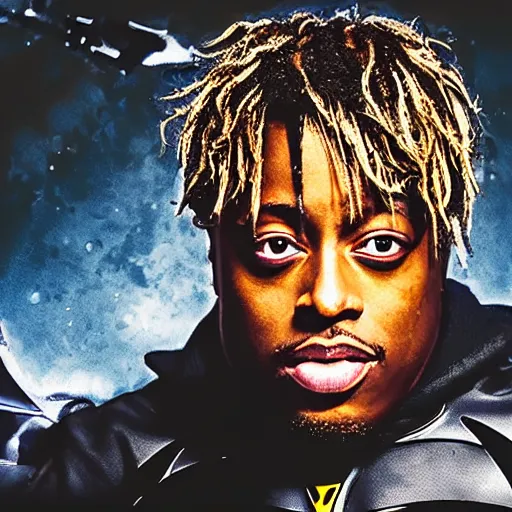 Image similar to juice wrld as batman very detailed 4k quality super realistic