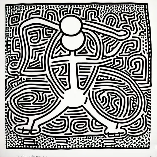 Image similar to zentangle by keith haring