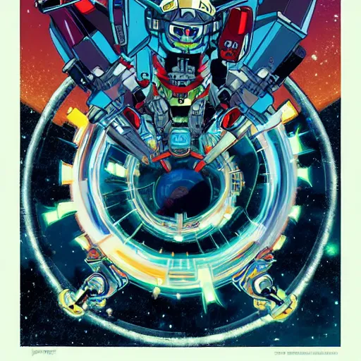 Prompt: Tengen Tonpa Gurenn Lagann, mega spiral power, by James Jean and dan mumford and strongstufftom