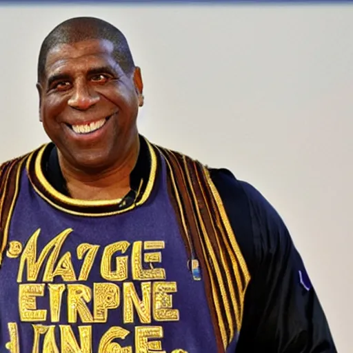 Prompt: Magic Johnson as emperor of France