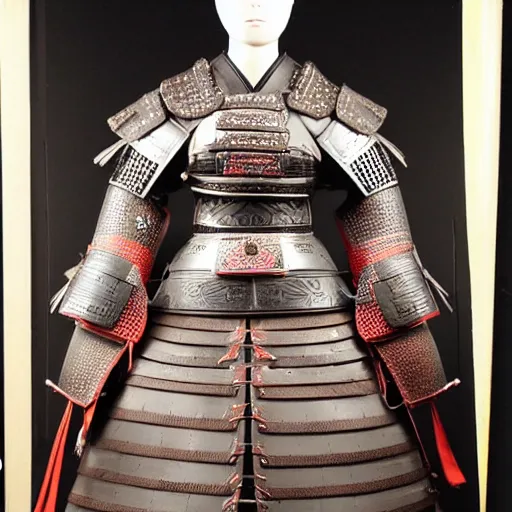 Image similar to highly detailed female armor , in Japan style , samurai