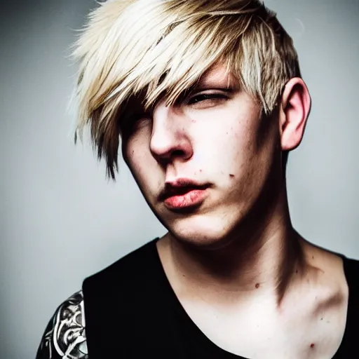 Image similar to light blonde Emo ftm photography