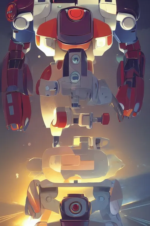 Image similar to metabots medabots medarotto medarot robot minimalist comics, behance hd by jesper ejsing, by rhads, makoto shinkai and lois van baarle, ilya kuvshinov, rossdraws global illumination ray tracing hdr radiating a glowing aura